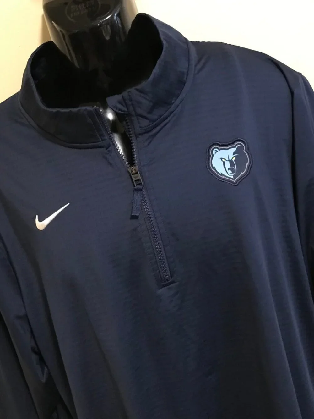 Men's Nike Memphis Grizzlies 1/4 Zip Pullover-Size 2X (Navy